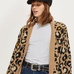 Topshop Leopard Cardigan